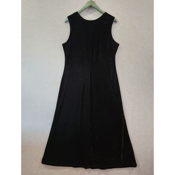 Christopher‎ & Banks Black Velvet Dress Sz L Sleeveless LBD Party Event - Picture 3 of 7